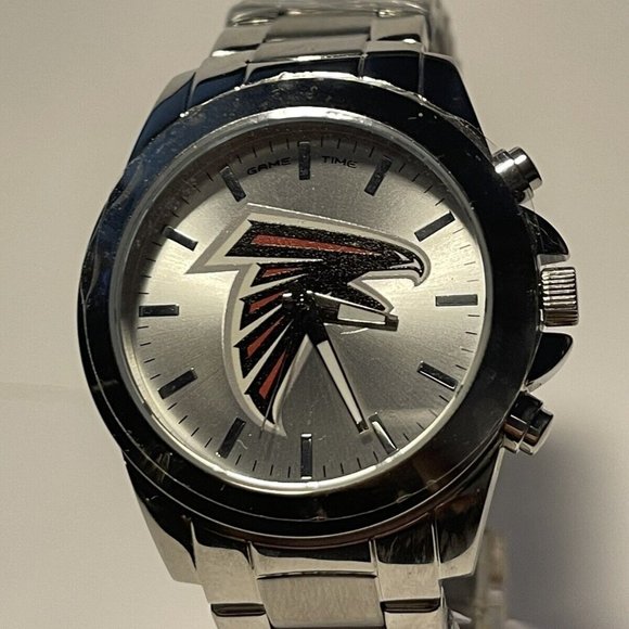 ATLANTA FALCONS NFL Team Logo Stainless-Steel Men's Watch by Game Time NEW - Picture 8 of 8